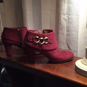 Red Suede 3” Heels